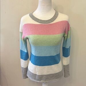 Talbots multicolored stripe long sleeve sweater Size P EUC